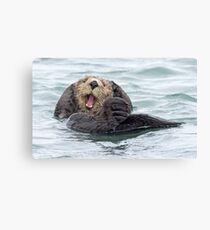 Happiness is a wet otter Canvas Print