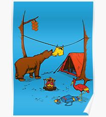 Bear and Bird Poster
