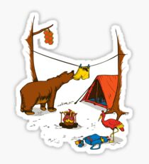 Bear and Bird Sticker