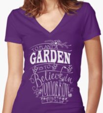 AWESOME GARDENING T SHIRT Women's Fitted V-Neck T-Shirt