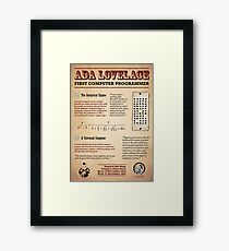 Ada Lovelace: First Computer Programmer Framed Print