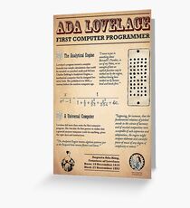 Ada Lovelace: First Computer Programmer Greeting Card