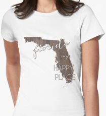 Florida is my Happy Place Women's Fitted T-Shirt