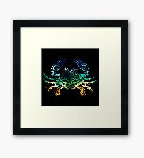 Inked Crab Framed Print