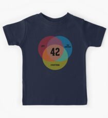 Camiseta para niños Diagrama de Venn: la vida, el universo y todo