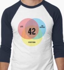 Venn Diagram: Life, the Universe & Everything Men's Baseball ¾ T-Shirt