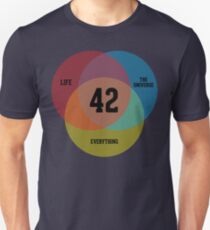 Diagramme de Venn: la vie, l'univers et tout T-shirt unisexe