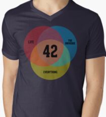 Venn Diagram: Life, the Universe & Everything Men's V-Neck T-Shirt