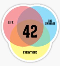 Venn Diagram: Life, the Universe & Everything Sticker