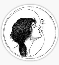 The Lady and the Moon Sticker