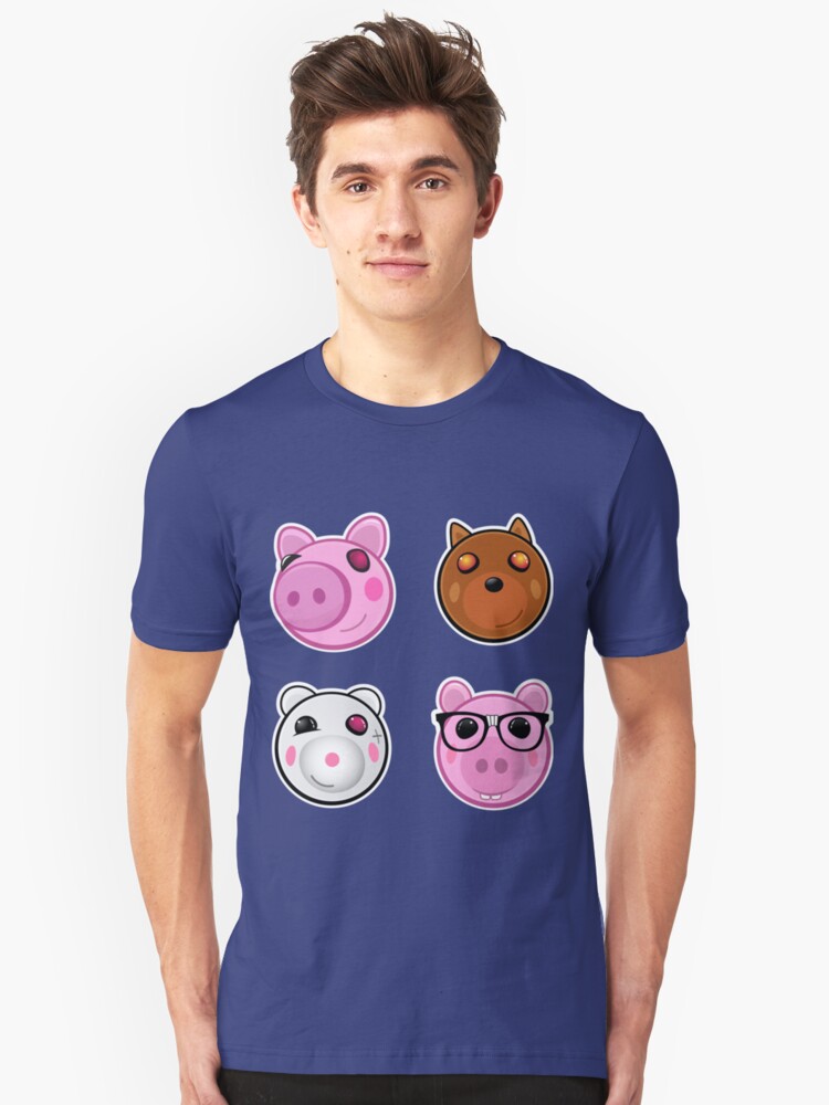 Piggy And Friends Game Characters T Shirt By Theresthisthing - t shirt roblox doggy piggy