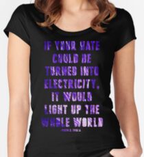 Light Up the Whole World-Tesla Women's Fitted Scoop T-Shirt