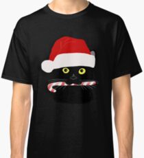 Christmas Cat Closeup Classic T-Shirt
