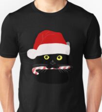 Christmas Cat Closeup Unisex T-Shirt