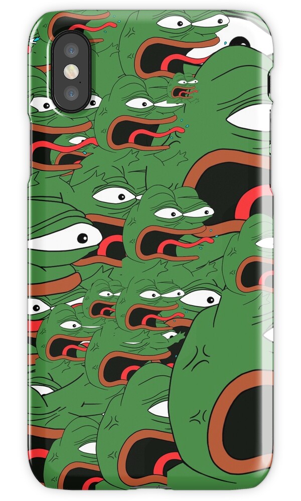 Angry Pepe iPhone Cases Skins by maisyfsinclair