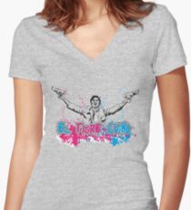 El Tigre Chino Women's Fitted V-Neck T-Shirt