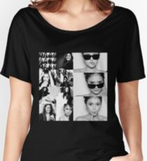Nina Dobrev in Black and White Women's Relaxed Fit T-Shirt