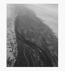 Egypt From Above - The Nile In Black and White Photographic Print