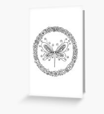 Dragonfly in the garden Greeting Card