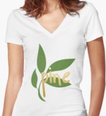 TK Alum Pine Women's Fitted V-Neck T-Shirt