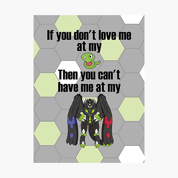 Zygarde - If you don't love me at my Core Photographic Print