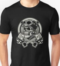 Awesome Biker skull Unisex T-Shirt