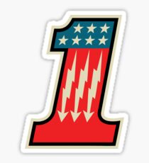 Cool Number One 1 Sticker