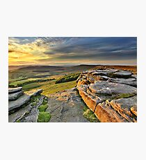 Last Light at Stanage Edge Photographic Print