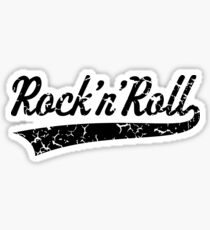 Pegatina Rock 'n' Roll Vintage (negro)