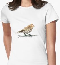 Steampunk bronze finch Women's Fitted T-Shirt
