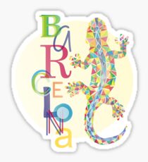 Fashion Barcelona Stadt Eidechse Sticker