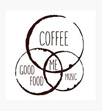 Coffee, good food & music! Photographic Print