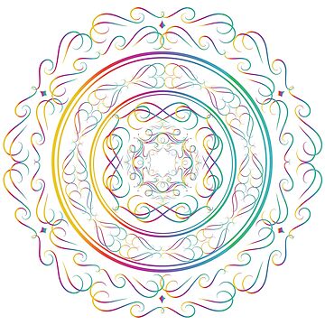 Artwork thumbnail, Boho Colourful Flower Pattern Rainbow by SBernadette