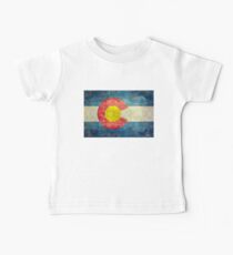 Colorado State Flag with vintage retro style treatment Baby Tee
