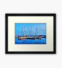 Boats on Ontario Lake on a Nice Sunny Summer Day Framed Print