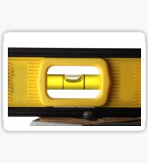 Spirit Level (or bubble level) on white Sticker