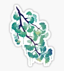 O Ginkgo (in Green) Sticker