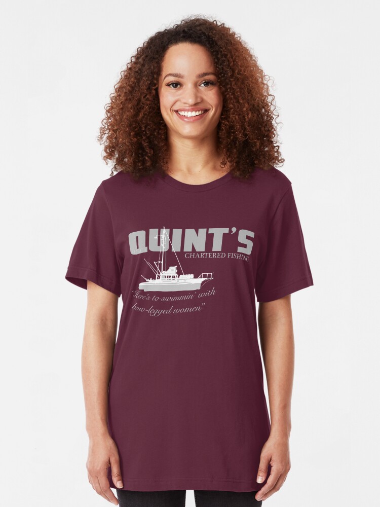 Alternate view of Quint's Chartered Fishing Slim Fit T-Shirt
