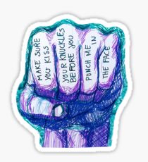 Punch Me In the Face Please Sticker