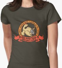 Rubber chicken with a pulley in the middle Women's Fitted T-Shirt