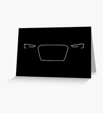 German Coupe LED headlights and grill Greeting Card