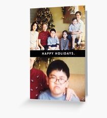 Grumpy Christmas Kid Greeting Card