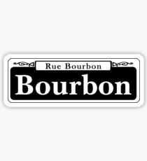 Bourbon St., New Orleans Street Sign Sticker