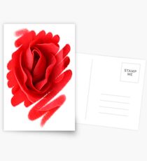 Flower Art Work Postcards