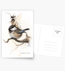 The Sulky Faery on the Chickadee Postcards