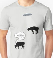 Banksy Style Cow Abduction Unisex T-Shirt