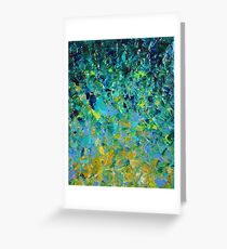 Tarjeta de felicitación BELLEZA BAJO LA SUPERFICIE - Impresionante Lago Océano Río Agua Naturaleza Verde Azul Verde Amarillo Aqua Resumen