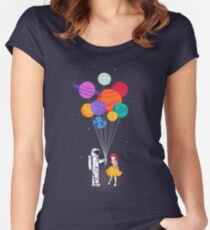 Camiseta entallada de cuello ancho Por ti todo