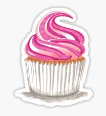 Pink Cupcake Sticker