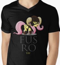 FUS RO yay (My Little Pony: Friendship is Magic) Men's V-Neck T-Shirt